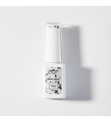 Le Top Coat - Black Glitter
