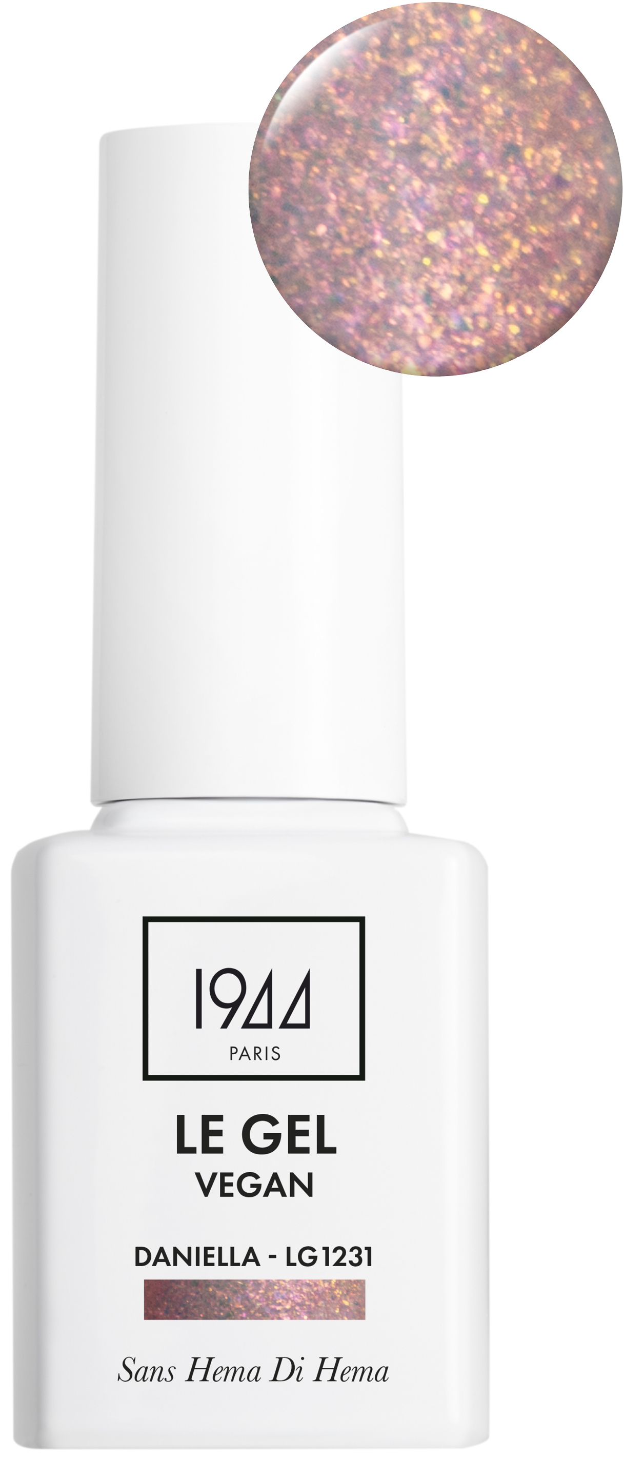 Gel Vegan Daniella - Collection Sweet Candy - Couleur Bronze Pailleté