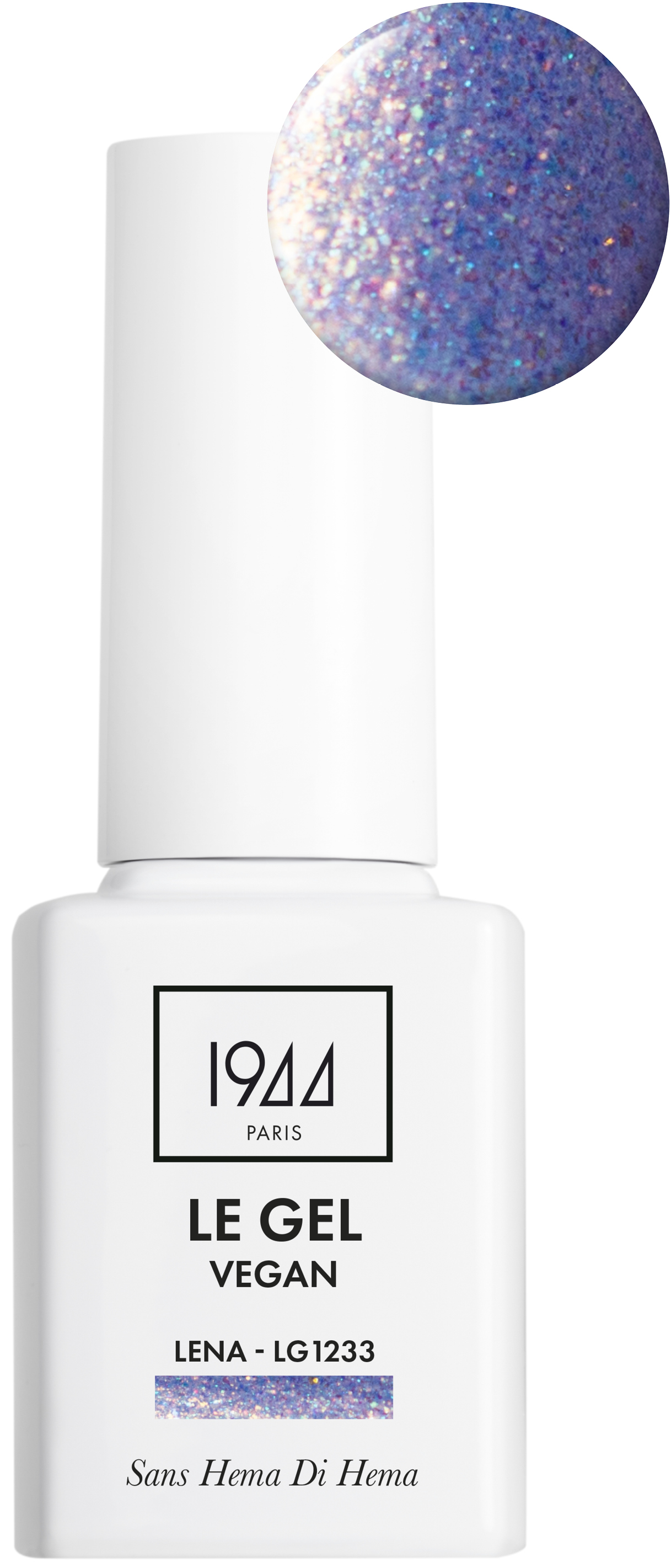 Gel Vegan Lena - Collection Sweet Candy - Couleur Violet Nuit Pailleté