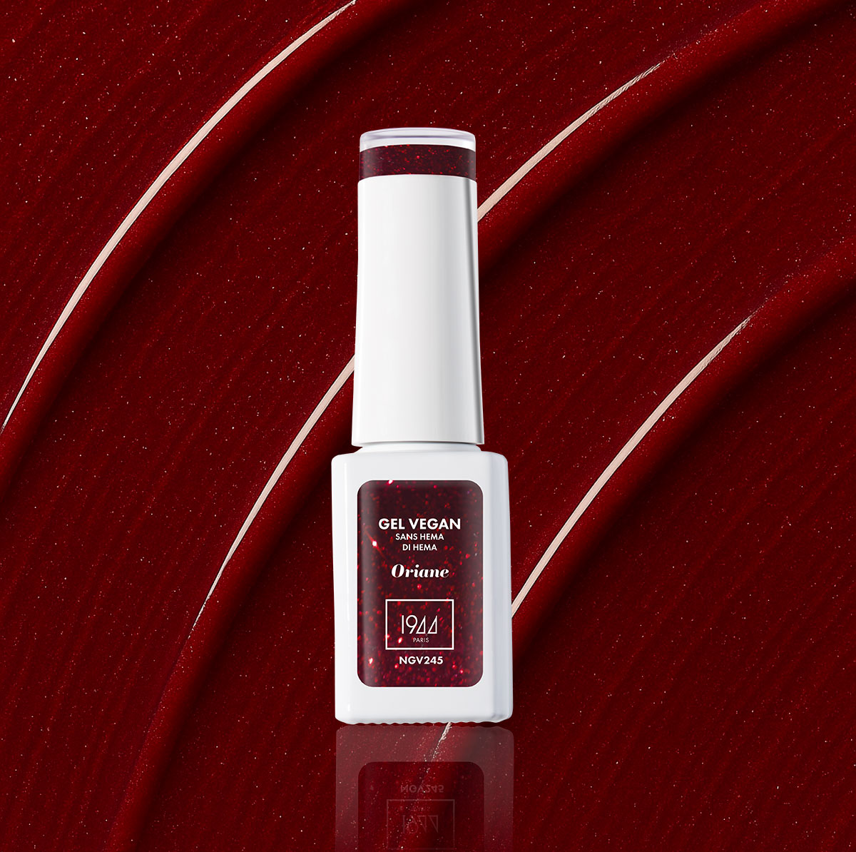 Oriane, un rouge bordeaux velouté, intensément chic et infiniment séduisant - Le Gel Vegan - Collection Noël Dreams