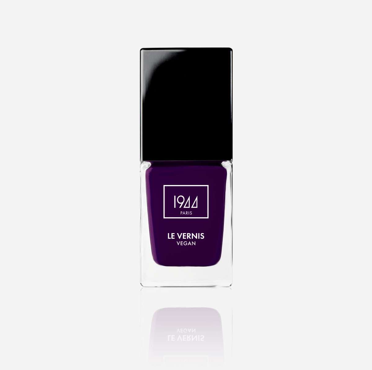 Vernis à ongles naturel vegan Ilona violet foncé 1944 Paris